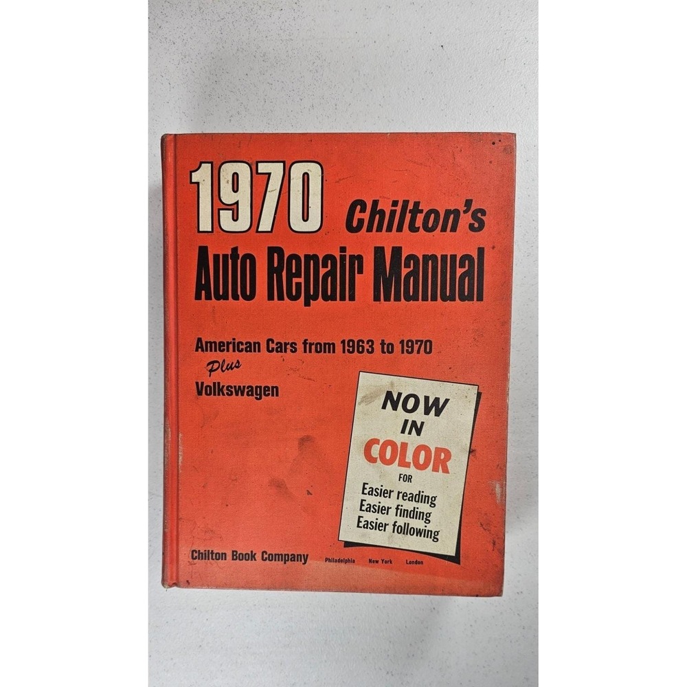 1970 Chilton's Auto Repair Manual American‎ Cars & VW 1963-1970 Hardcover Book
